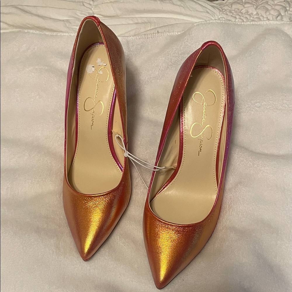 Jessica Simpson Women's Heels - Metallic Orange and Pink